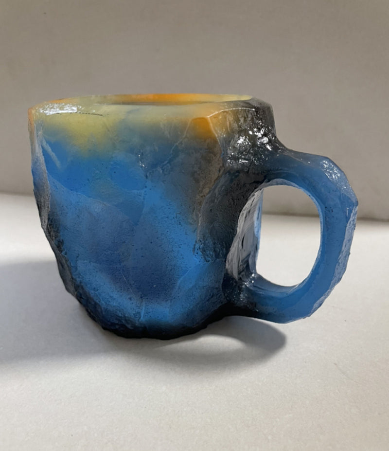 400Ml Resin Mineral Crystal Coffee Mugs with Handles Elegant Fake Mineral Crystal Cup for Workplace Home Decor Christmas Gift Kitchen Gadgets