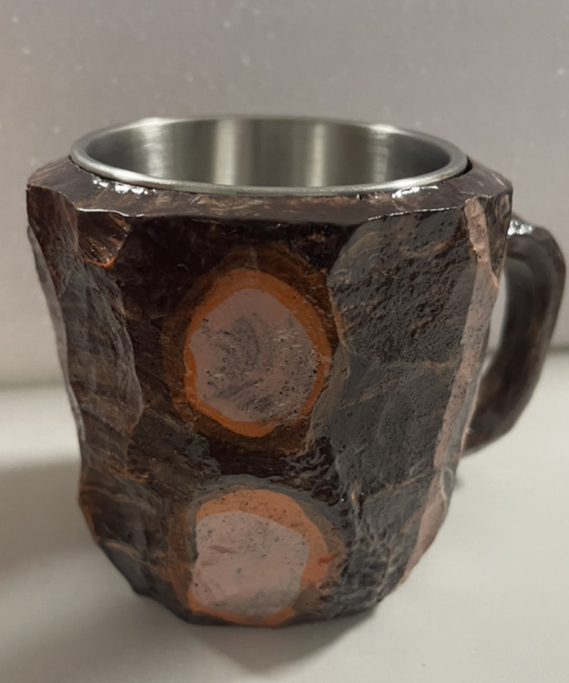 400Ml Resin Mineral Crystal Coffee Mugs with Handles Elegant Fake Mineral Crystal Cup for Workplace Home Decor Christmas Gift Kitchen Gadgets