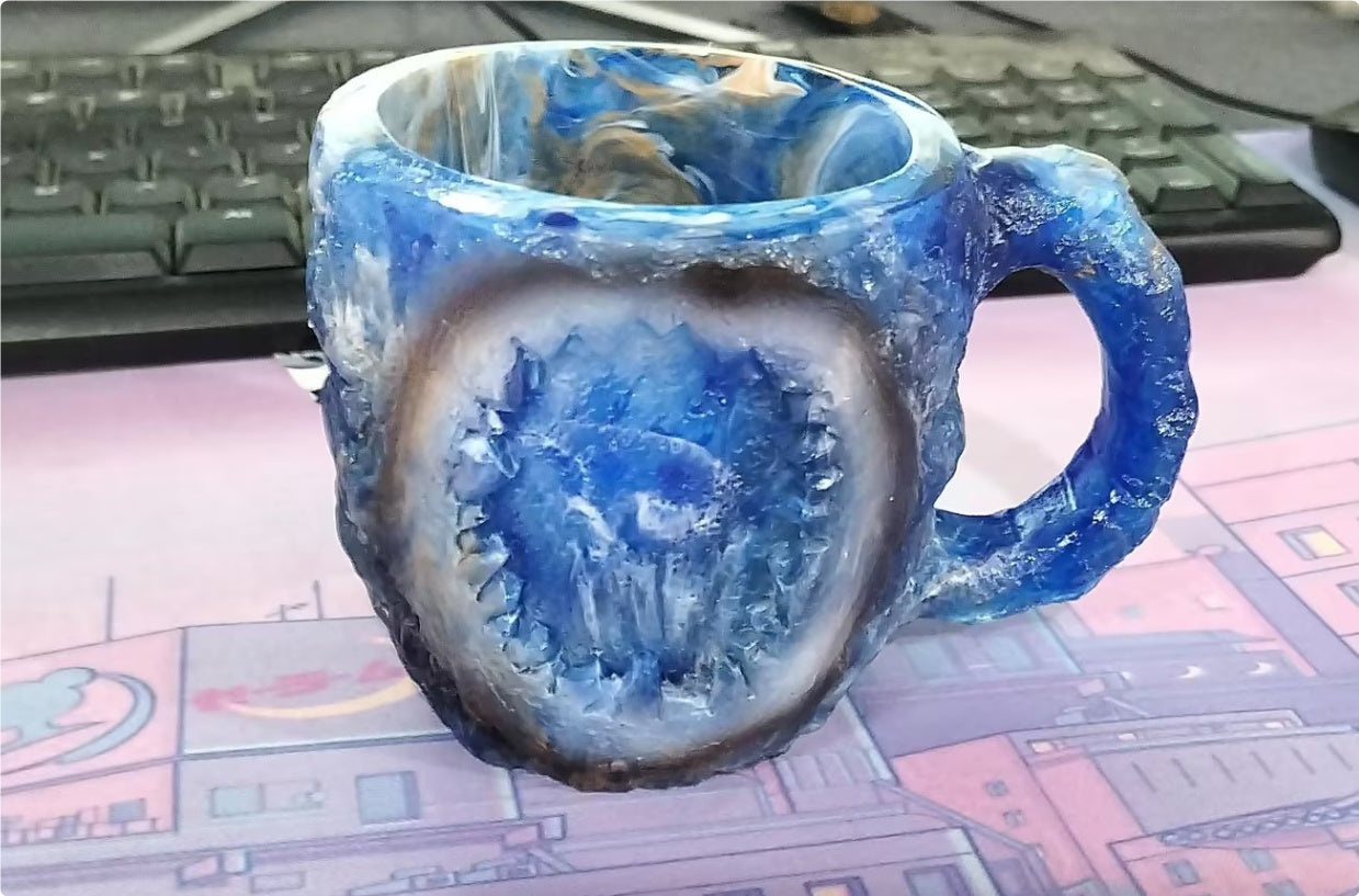 400Ml Resin Mineral Crystal Coffee Mugs with Handles Elegant Fake Mineral Crystal Cup for Workplace Home Decor Christmas Gift Kitchen Gadgets