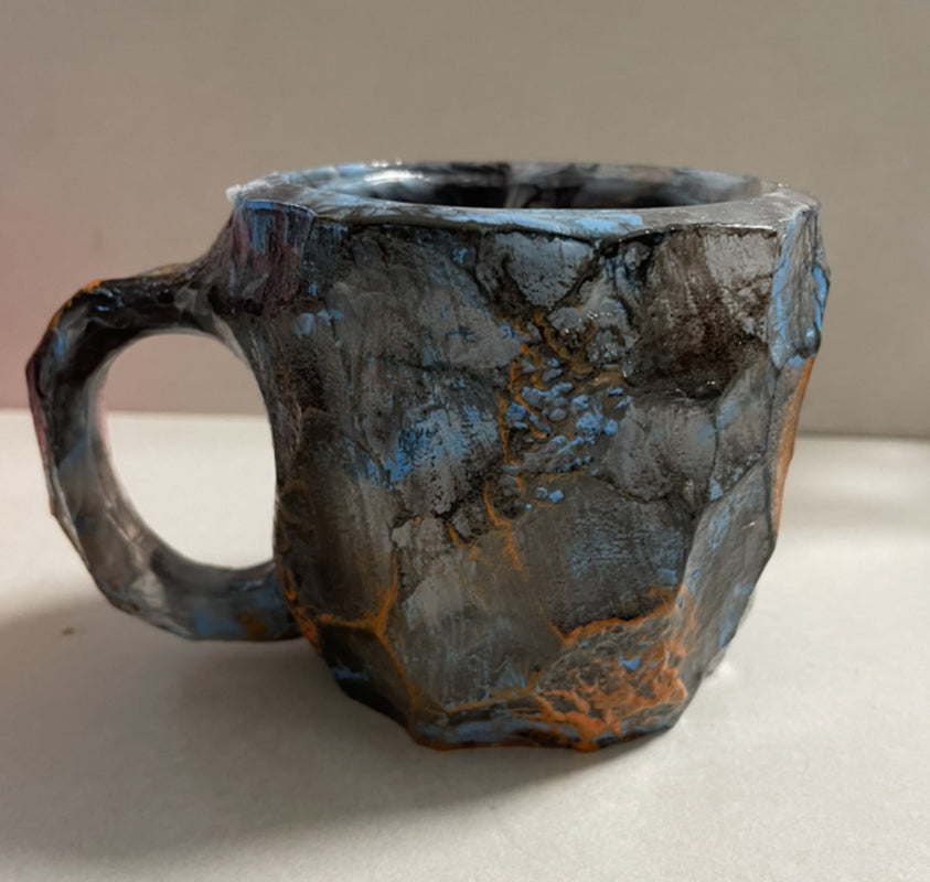 400Ml Resin Mineral Crystal Coffee Mugs with Handles Elegant Fake Mineral Crystal Cup for Workplace Home Decor Christmas Gift Kitchen Gadgets