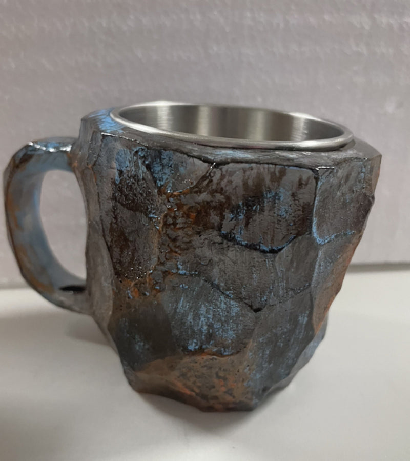 400Ml Resin Mineral Crystal Coffee Mugs with Handles Elegant Fake Mineral Crystal Cup for Workplace Home Decor Christmas Gift Kitchen Gadgets