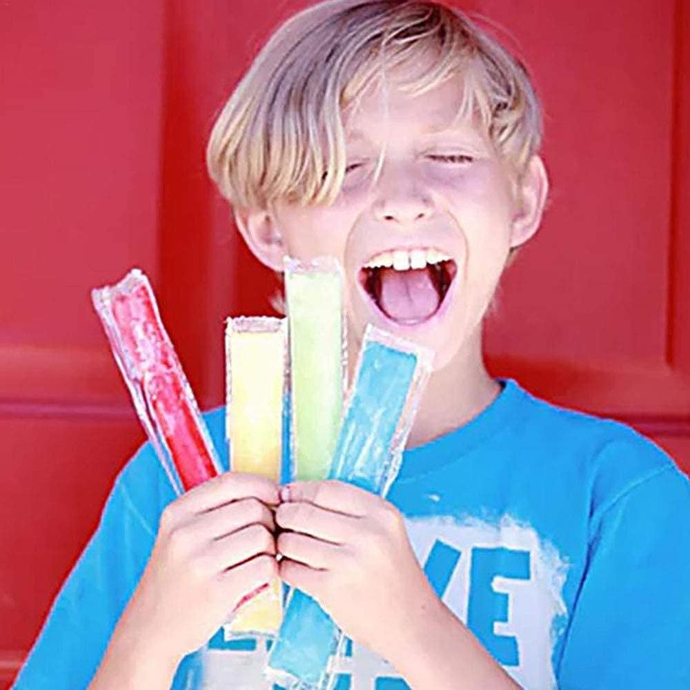 160 Disposable Ice Popsicle Mold Bags| BPA Free Freezer Tubes with Zip Seals | for Healthy Snacks, Yogurt Sticks, Juice & Fruit Smoothies, Ice Candy Pops| Comes with a Funnel (11"X2")