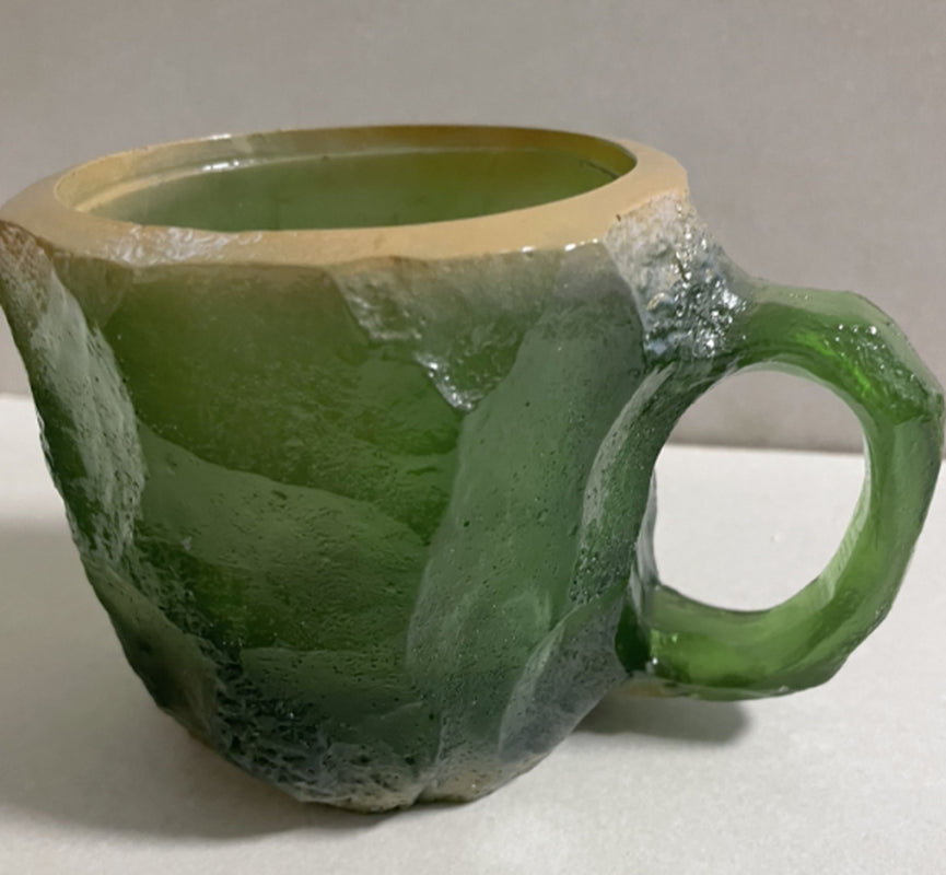 400Ml Resin Mineral Crystal Coffee Mugs with Handles Elegant Fake Mineral Crystal Cup for Workplace Home Decor Christmas Gift Kitchen Gadgets