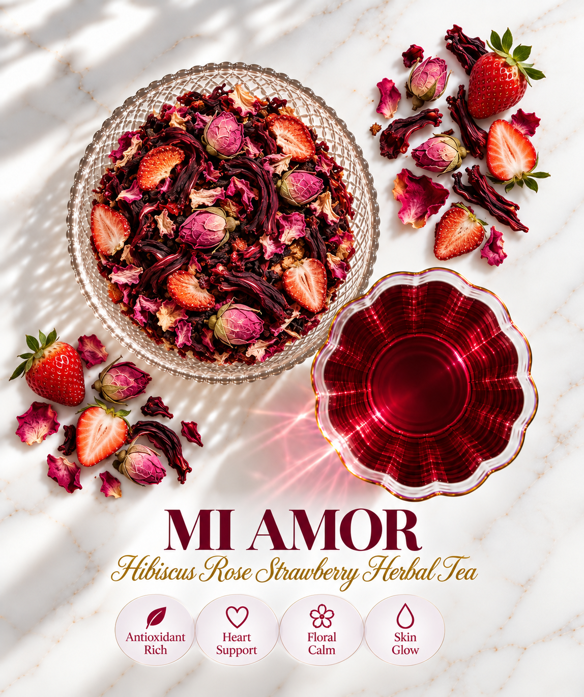 Hibiscus Strawberry Rose Tea: Mi Amor