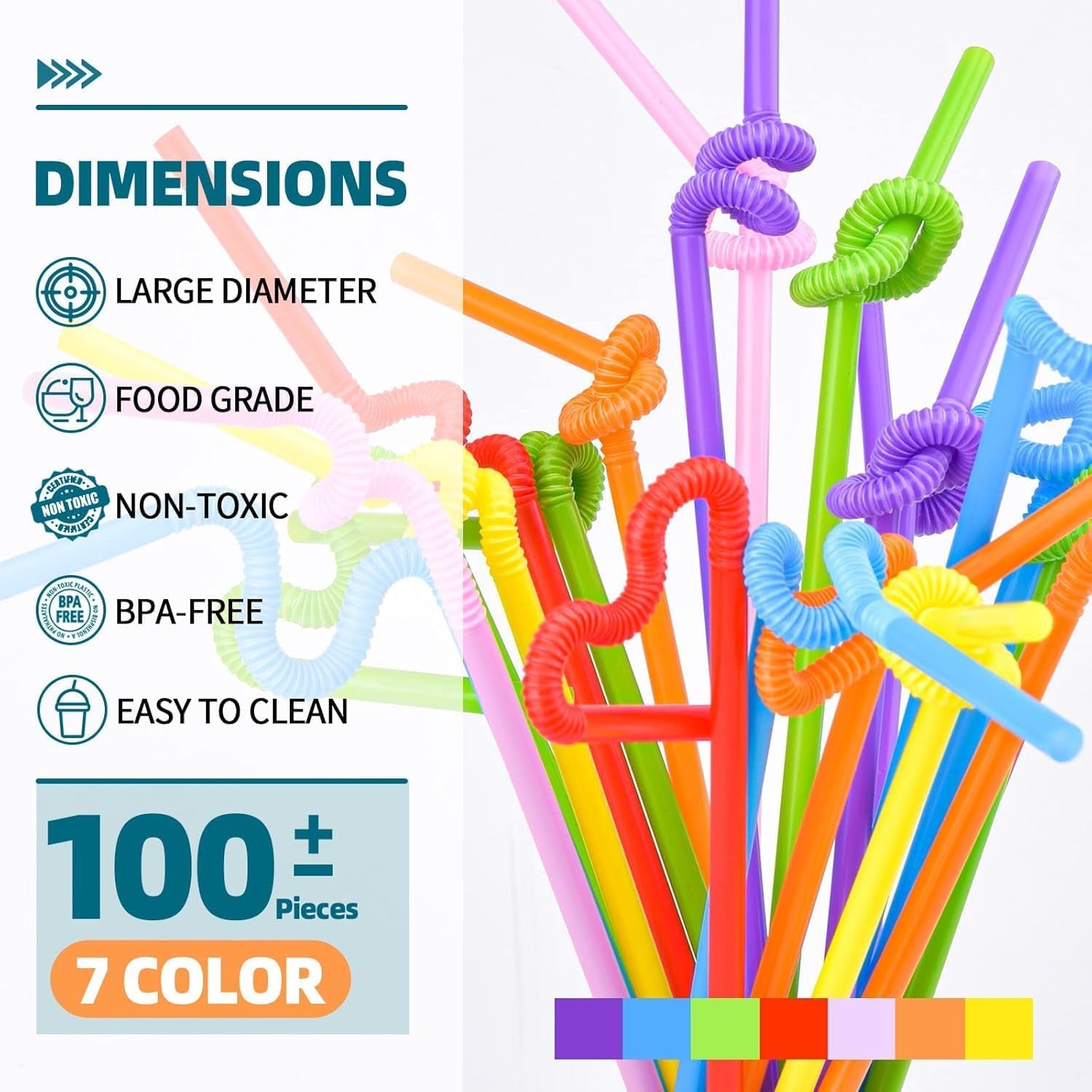 100Pcs Double Zip Pouches Drink Bags, Juice Pouches for Adults, Reusable, Reclosable Zipper Smoothie Bags for Cold &amp; Hot Drinks with 100 Straws &amp; Silicone Funnel