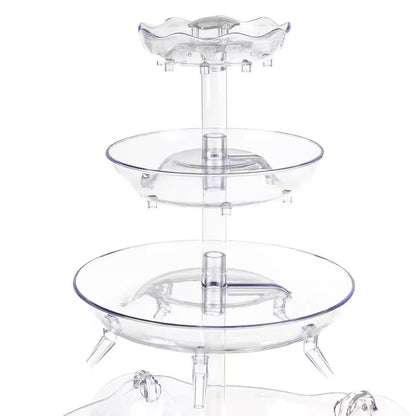 3-Tier 1.5 Gal Party Drink Dispenser - Fountain with LED Light Base and 5 Cups