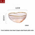 Heart Shaped Crystal Glass Bowl, Gold Rim Bowl, Household Dinnerware, Breakfast Fruit, Oatmeal, Salad, Rice, Noddle Bowl
