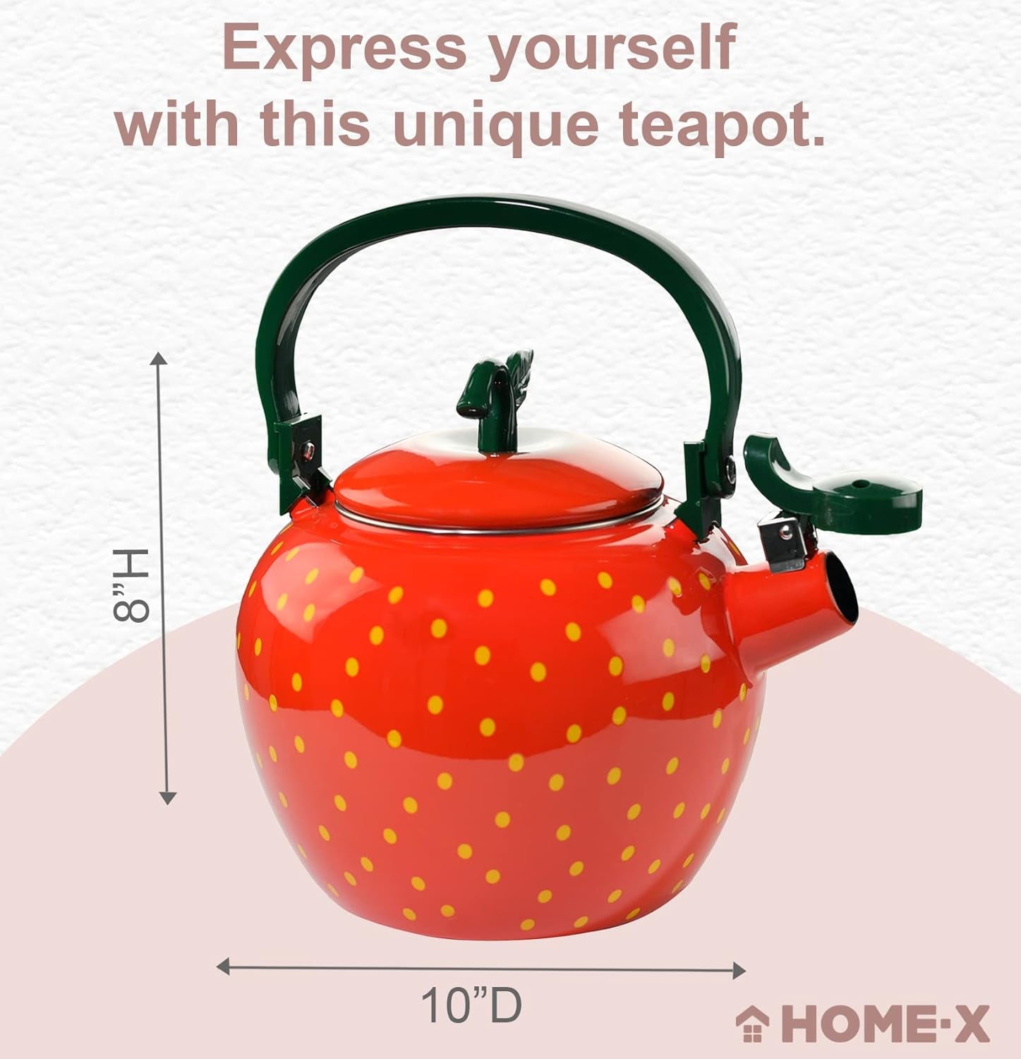 Strawberry Whistling Tea Kettle, Cute Fruit Teapot, Kitchen Accessories &amp; Décor