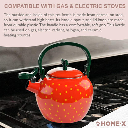 Strawberry Whistling Tea Kettle, Cute Fruit Teapot, Kitchen Accessories &amp; Décor