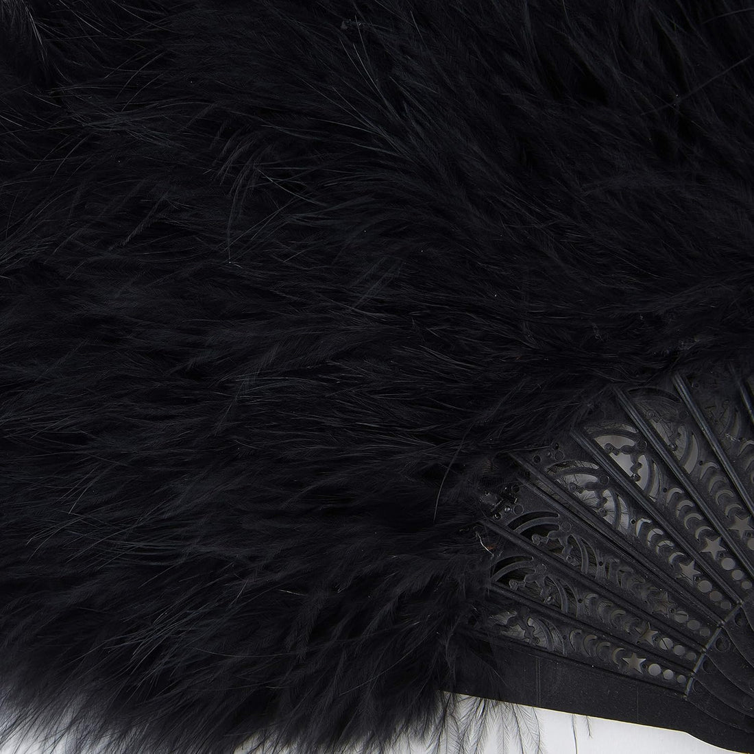 Peacock Marabou Feather Fan - Roaring 20S Vintage Style Flapper Accessories for Costume Halloween Tea Party