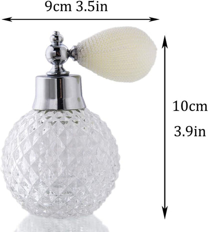 Empty Crystal Vintage Perfume Replacement Spray Bottle Atomizer Luxury Series (Clear)