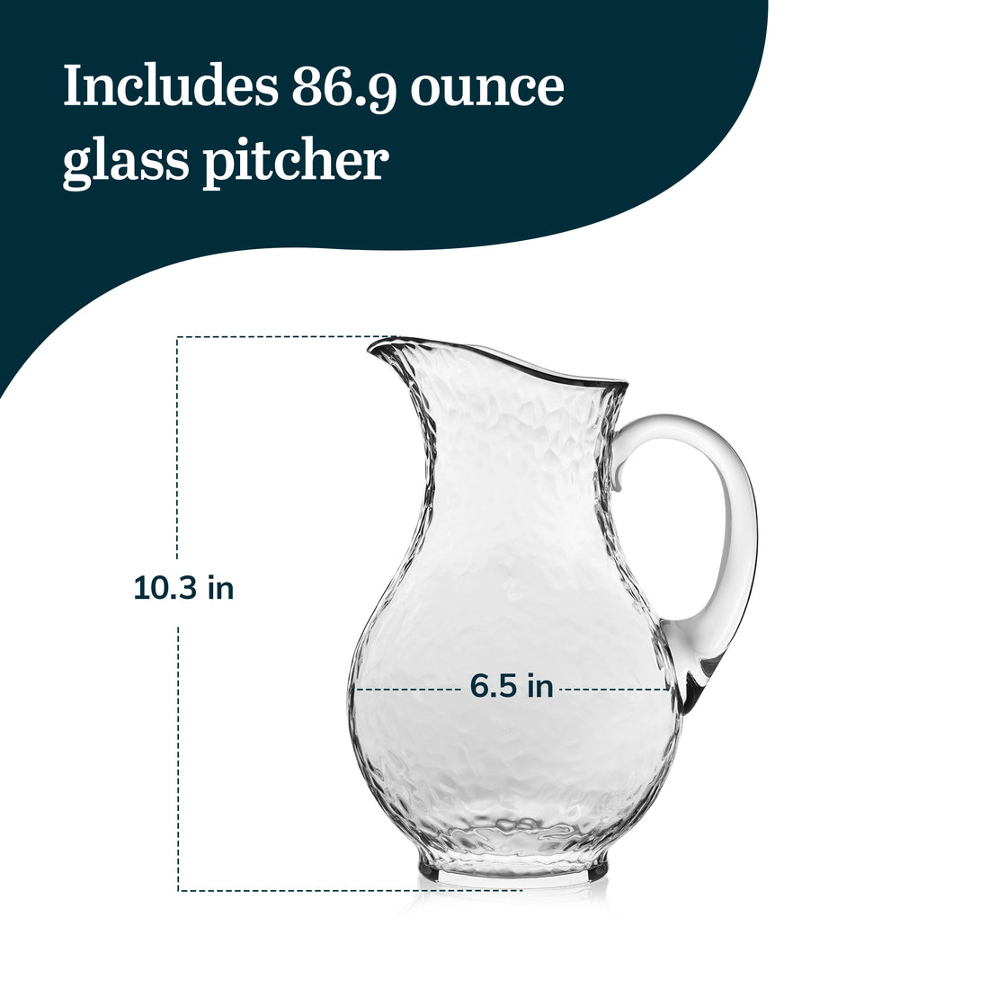 Yucatan Glass Pitcher, 86.9-Ounce