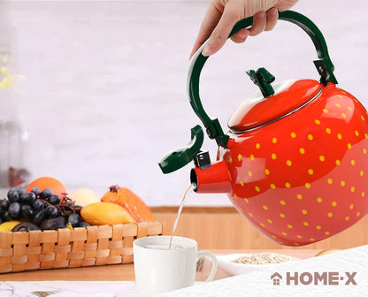 Strawberry Whistling Tea Kettle, Cute Fruit Teapot, Kitchen Accessories &amp; Décor