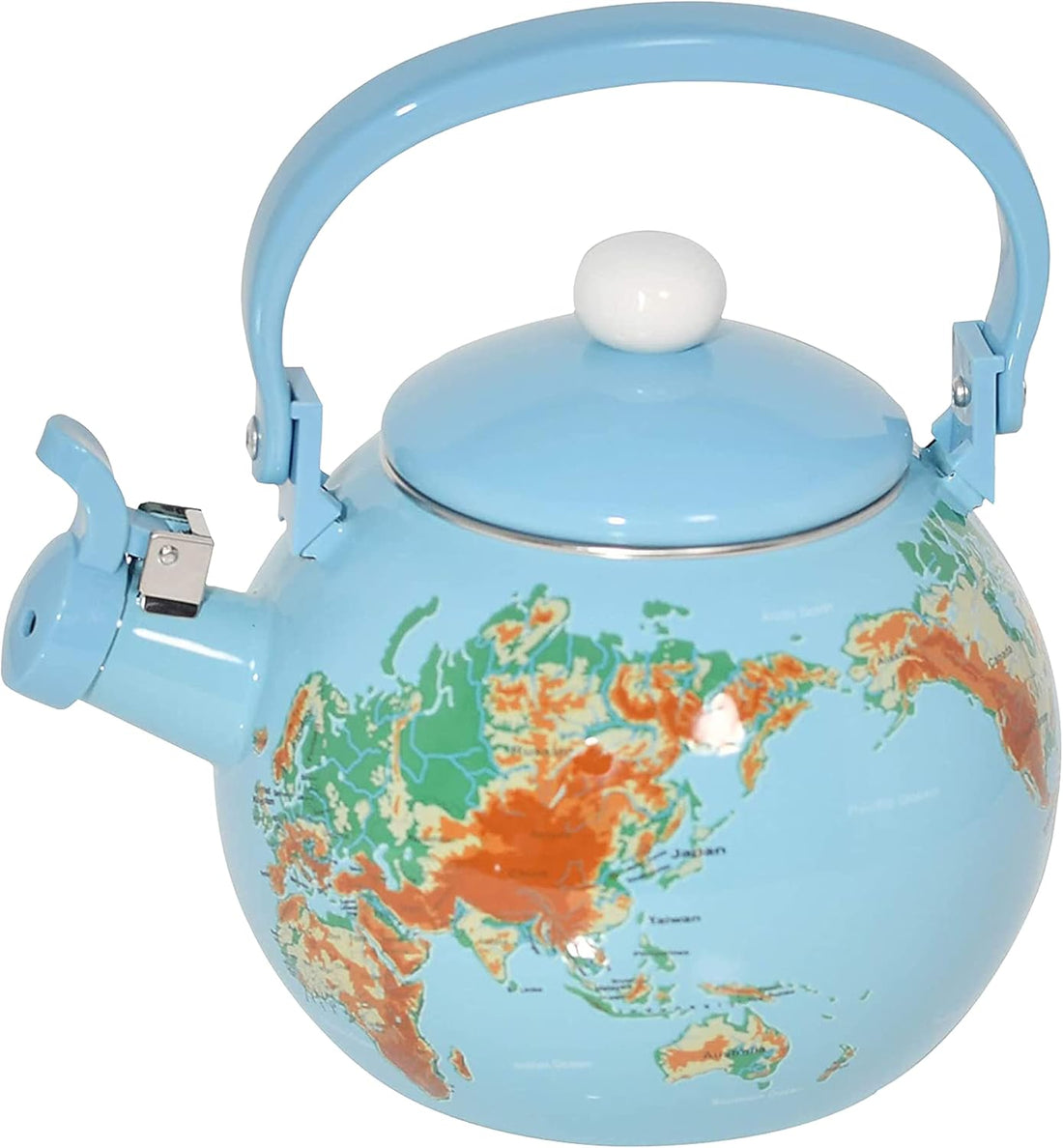 Globe Map Whistling Tea Kettle, Cute Fruit Teapot, Kitchen Accessories/Decor