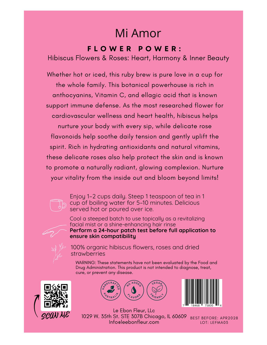 Mi Amor – Hibiscus Strawberry Rose Tea