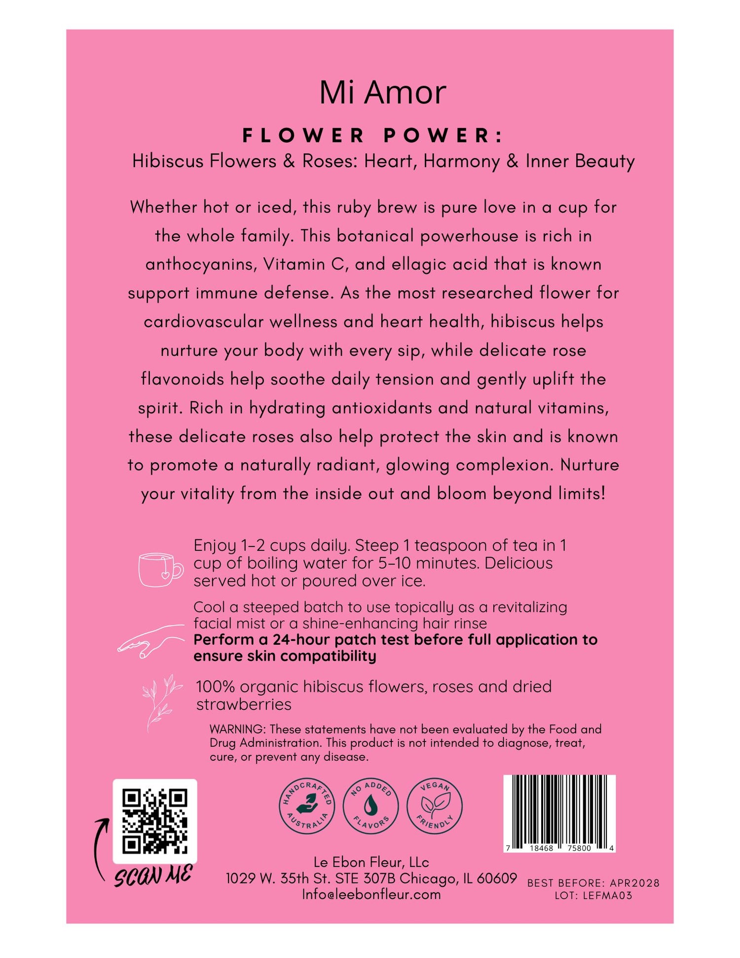 Mi Amor – Hibiscus Strawberry Rose Tea