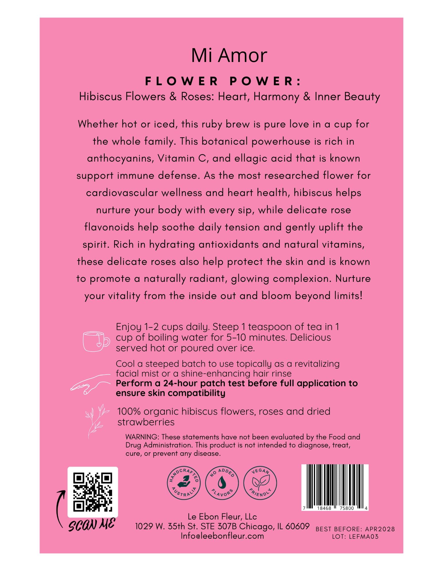 Mi Amor – Hibiscus Strawberry Rose Tea