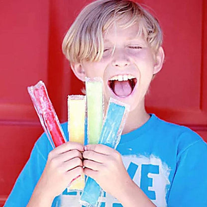 160 Disposable Ice Popsicle Mold Bags| BPA Free Freezer Tubes with Zip Seals | for Healthy Snacks, Yogurt Sticks, Juice &amp; Fruit Smoothies, Ice Candy Pops| Comes with a Funnel (11&quot;X2&quot;)