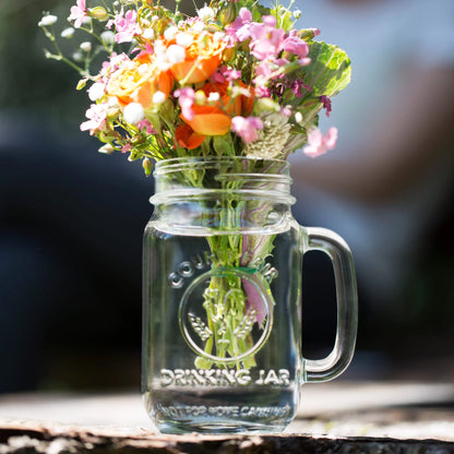County Fair Glass Drinking Jars, 16.5 Ounce, Set of 12