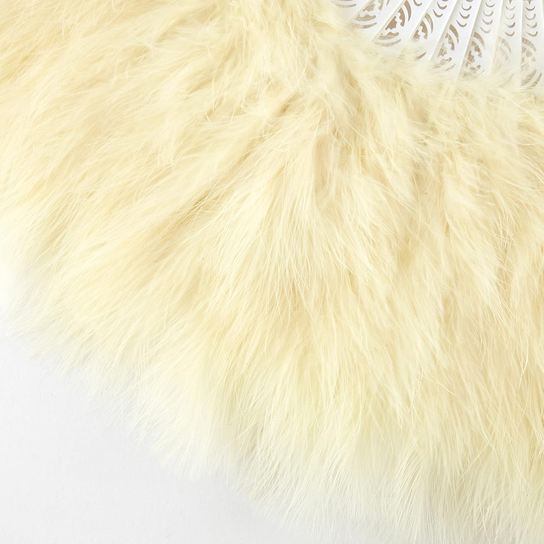 Marabou Feather Fan 20S Vintage Folding Fan Flapper Hand Fan for Costume Dancing Show Tea Party Wedding Decoration (Champagne)