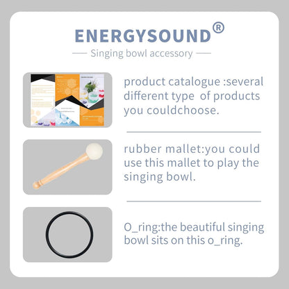 432Hz Perfect Pitch E Solar Plexus Chakra Frosted Quartz Crystal Singing Bowl 8 Inch Mallet &amp; O-Ring Included