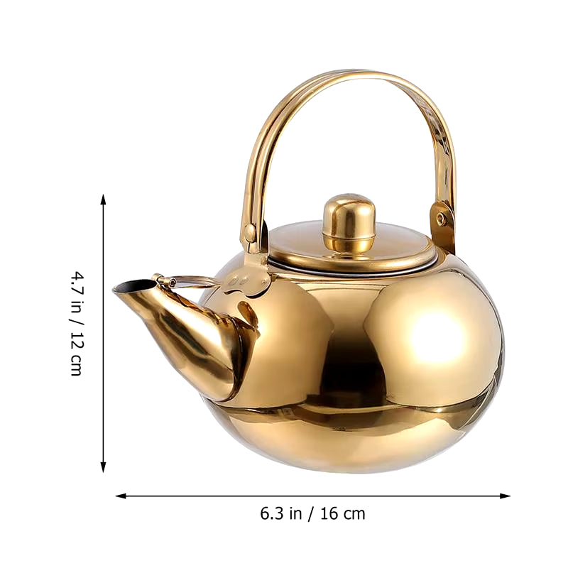 1.5/2/2.5L Stainless Steel Coffee Pot Mugs with Lid Practical Teapot Mug with Espresso Machines Screen Loose Leaf Tool Water
