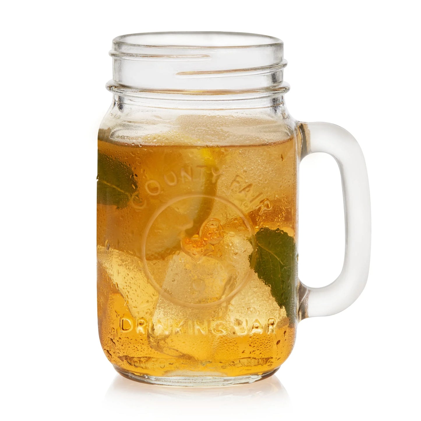 County Fair Glass Drinking Jars, 16.5 Ounce, Set of 12