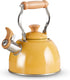 Tea Kettle, Tea Pot with Cool Touch Ergonomic Handle, Tea Kettle Food Grade Stainless Steel, Tea Kettle Stovetop, Kettle Teapot, Whistling Tea Kettle, Small Tea Kettle, 1.6 Quart (Yellow)