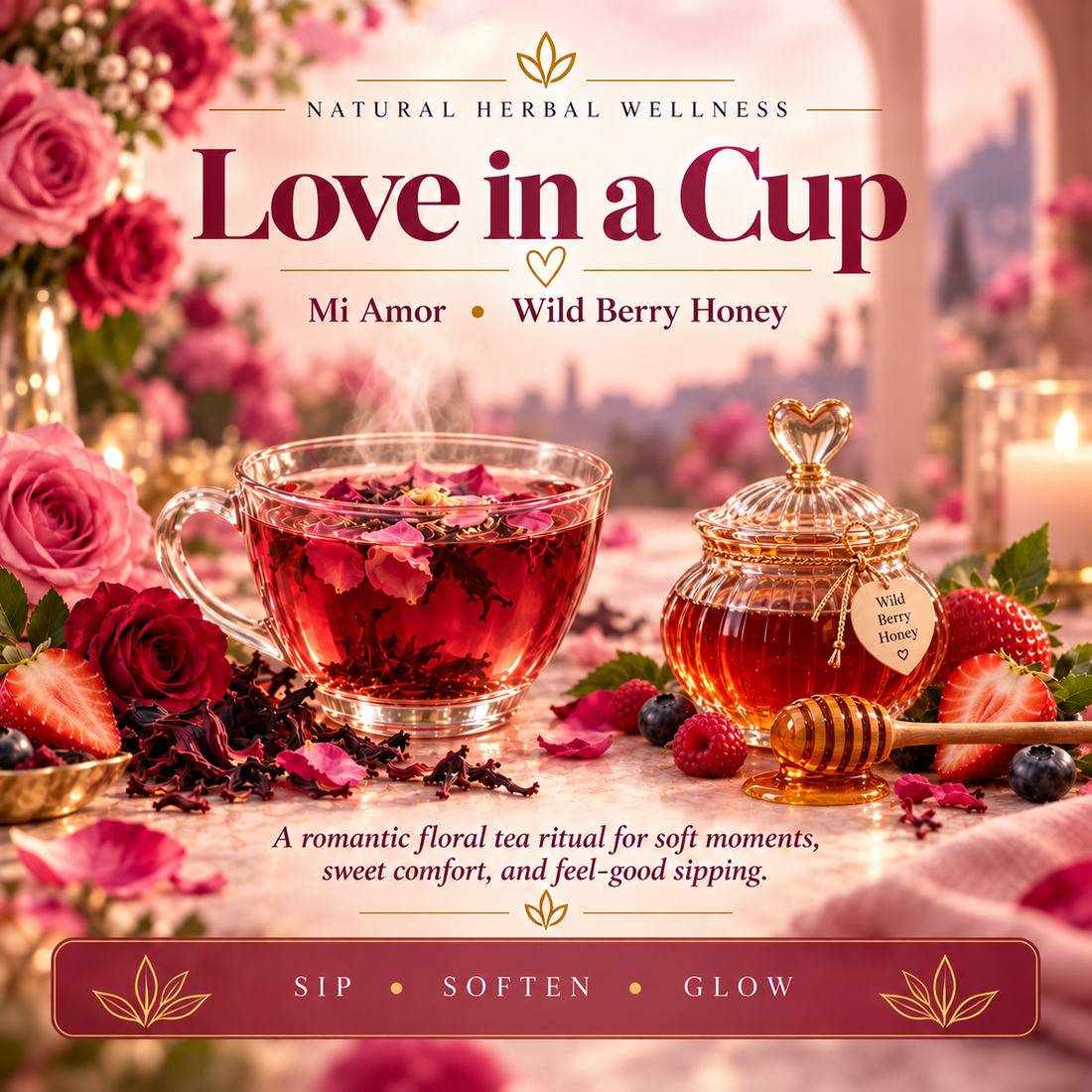 Love in a Cup Tea &amp; Honey Set