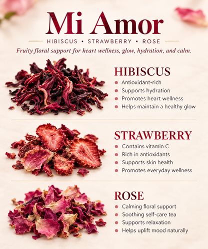 Hibiscus Strawberry Rose Tea: Mi Amor